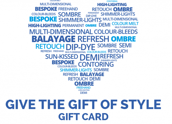 Gift cards at Blue Hairdressing